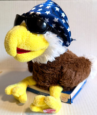 Dan Dee Patriotic Eagle Animated Plush Sings "I Feel Good" 11" - New