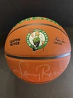 Larry Bird Autographed Boston Celtics Logo NBA Wilson Basketball Schwartz COA