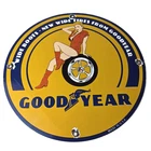 Vintage Tires Sign - Pinup Girl Sign Gas Motor Oil Pump Porcelain Sign