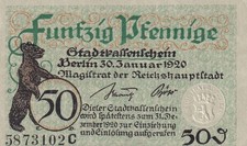 Berlin - Stadt - 50 Pfennig - vorgedruckte 5 - C - Tieste 0460-245.05.06