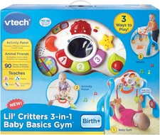 Vtech Baby Lil' Critters 3-in-1 Baby Basics Gym. Birth+  3 Ways To Play NEW