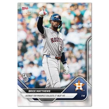 Brice Matthews Call-Up RC First Hit - 2025 MLB Topps NOW - Card 438