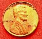 1948-P Lincoln Wheat Cent Penny GEM RED BU From an Original Bank Roll
