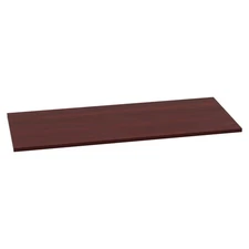 Lorell Quadro Sit/stand Straight Edge Mahogany Tabletop - Rectangle Top X 60"