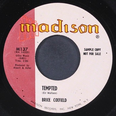 BRICE COEFIELD  tempted / cha-cha twist  Single 7'' 45 RPM Vinyl