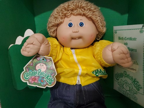 1985 COLECO CABBAGE PATCH KIDS DOLL, REGGIE FERNANDO -Vintage Logo Yellow Jacket - Picture 14 of 22