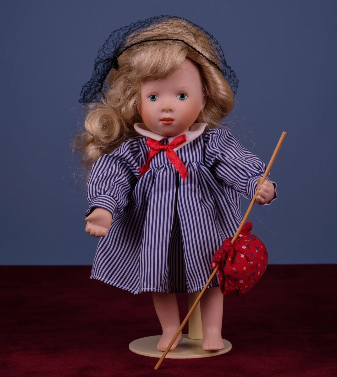 Vintage Franklin Mint Heirloom Doll Porzellan Mädchen Puppe