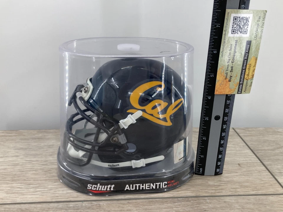 Auténtico Mini Casco Universidad California Cal Berkeley Réplica Schutt NCAA Nuevo Foto 3 de 4