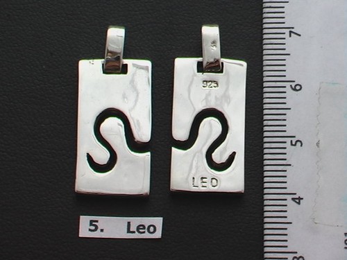 Prendas para el torso colgante de signo estelar del horóscopo de plata esterlina 925 maciza. Varios. 6 g - Imagen 5 de 21