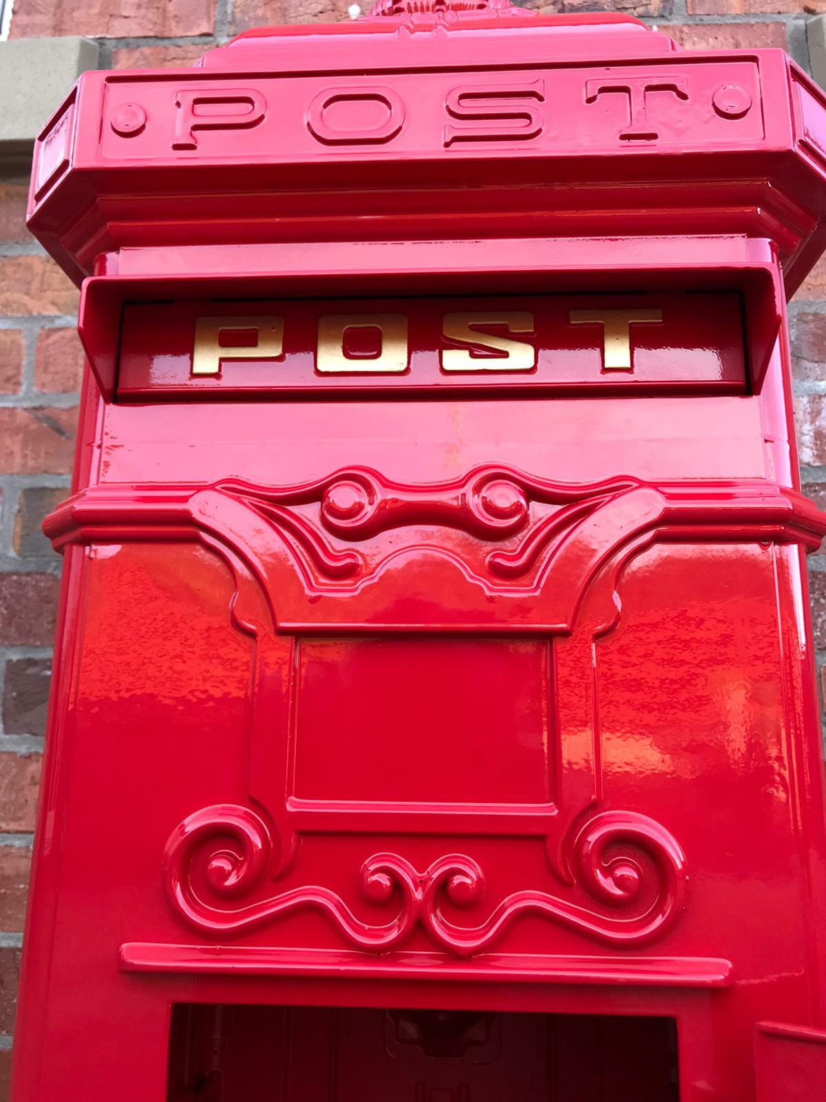 METZ Large Red Letter Box Post Box Mail Letterbox Drop Tall Free