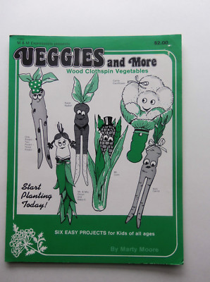 M and M Expression Veggie And More Wood Clothspin Vegetables Project Book