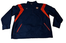 Nike Storm Fit Men's XL Pullover Jacket with WV Logo Blue & Orange