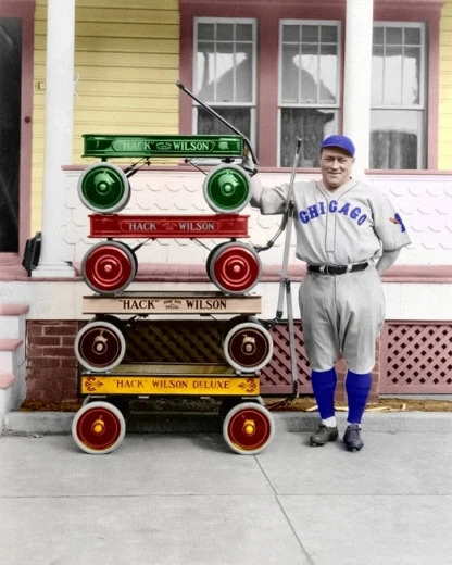 Hack Wilson #1 Photo 8X10 - 1930 Chicago Cubs COLORIZED - Image 2 of 2