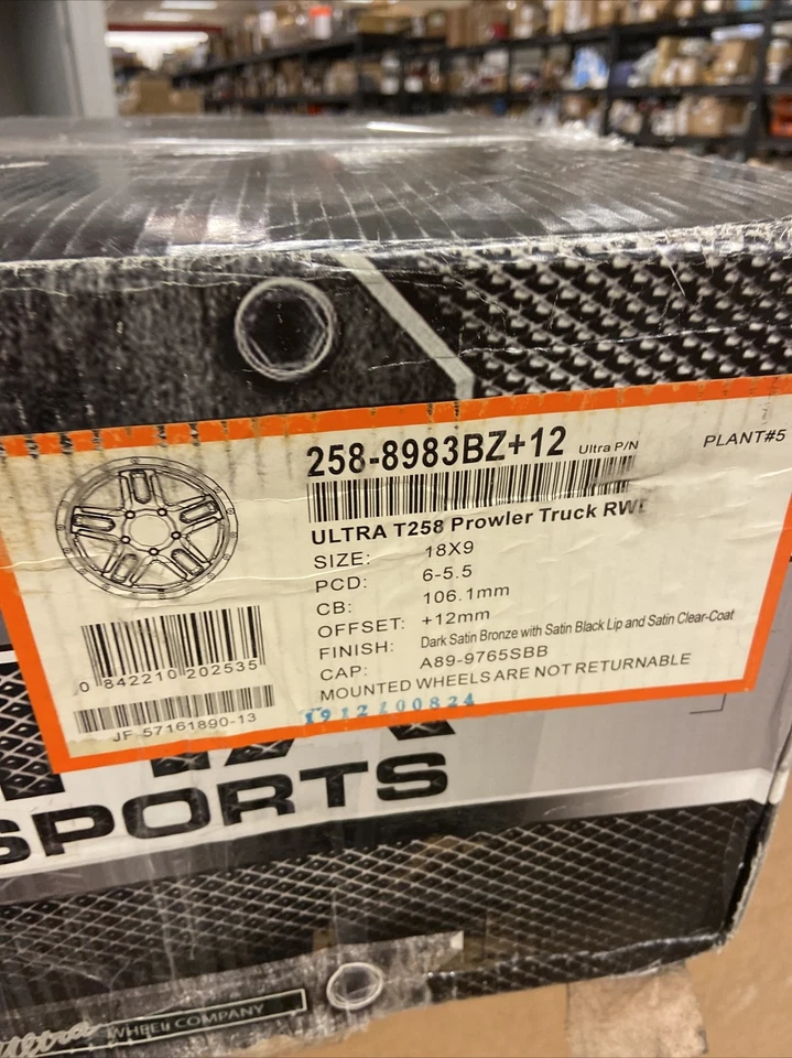 Ultra 258BZ Prowler Truck Wheel 18x9 (-12, 6x139.7, 106.1) Bronze Single Rim - Imagem 3 de 3