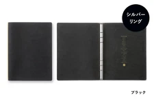 PLOTTER 5001 6-Ring Leather Binder Pueblo A5 Size Black Color NEW JAPAN