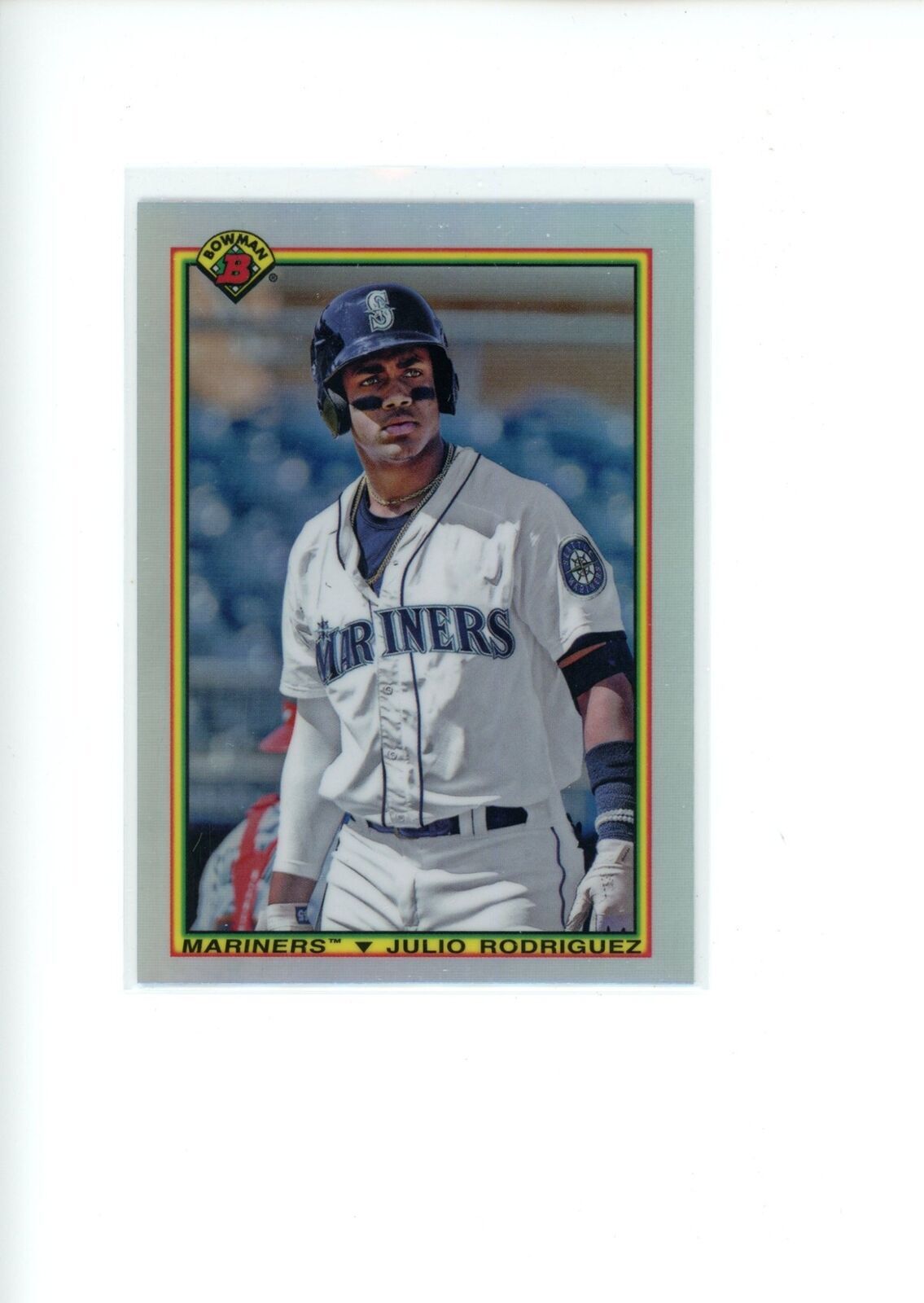 2020 Bowman Julio Rodriguez #90B-JR 1990 Bowman Prospect Retro Refractor