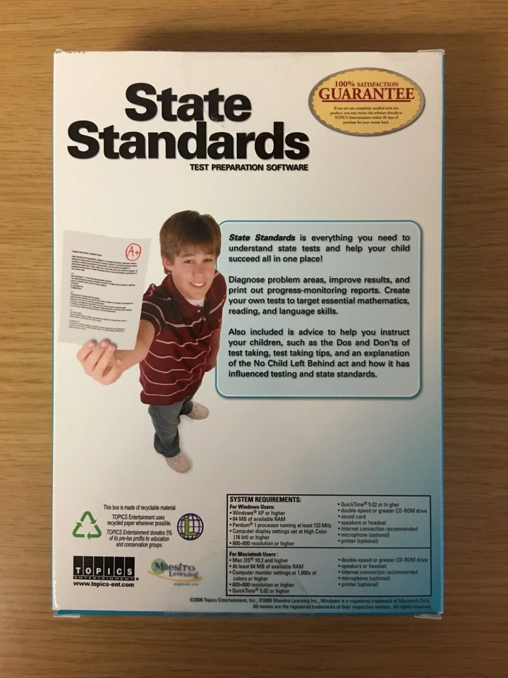 State Standards Test Preparation Software: Grade 8 - CD-ROM - Factory Sealed New - Image 2 of 4