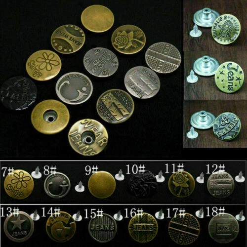 Metal Crafts Stud/Jeans Button Sewing Buttons