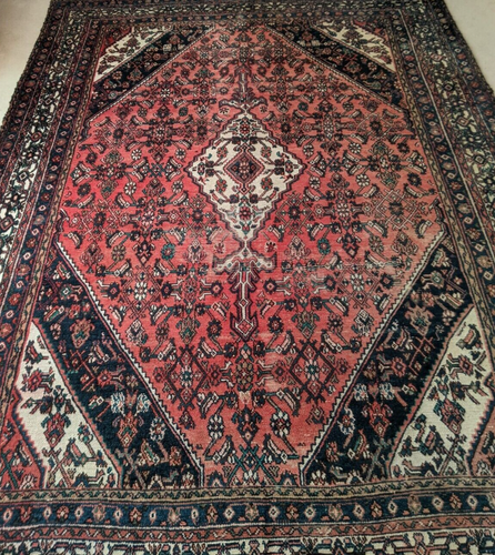 Large Old Vintage Hamadan Carpet Lounge Living Room Rug 345 cm x 254 cm - Picture 2 of 24