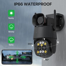 8X Zoom Wifi Camera 4G Sim Card 4K 8MP Dual Lens Security Cam 4MP Auto Tracking