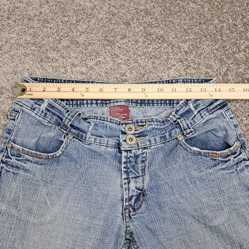 Jean tobillo acampanado liso azul Vanity para mujer talla 30 - Imagen 7 de 10