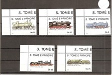 St Thomas & Prince Island 1990 NHM Steam Locomotives-Bohemia/Germany/Mallet/Russ