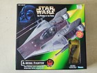 Star Wars A-wing Fighter Vehicle with Pilot Action Figure POTF 2 Green MISB 1997 — photo 2