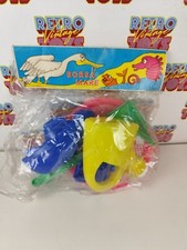 BUSTA MARE SPIAGGIA GIOCHI PLASTICA VINTAGE ANNI 80 ANNAFIATOIO SETACCIO NAVE