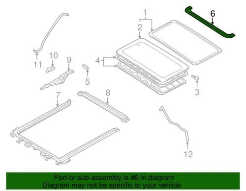Genuine Ford Mercury Mariner 2006-2008 Sunroof Air Deflector 6L8Z-78500A26-A - Изображение 2 из 2