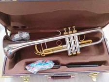 New Trumpet LT180S-72 B Flat Silver Plated Professional Trumpet with Hard box