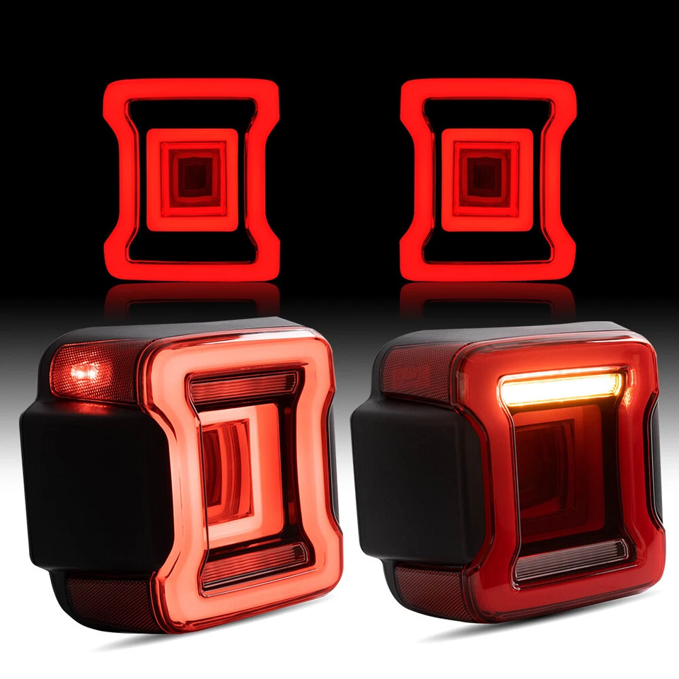 Conjunto de luces traseras LED para Jeep Wrangler JL 2018-23 luces traseras intermitentes 2x Foto 2 de 4