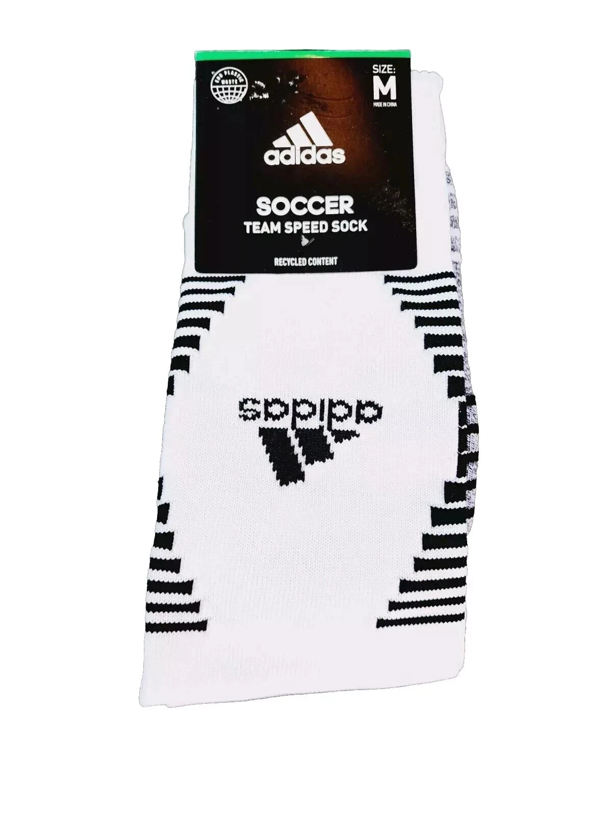 Adidas Team Calzini Uomo Speed Soccer Climacool Bianco Taglia Media (Scarpa Taglia 5 8 5)