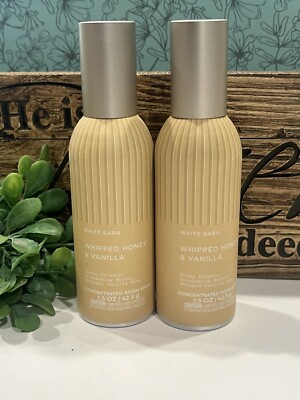 2pc Bath & Body Works Home Fragrance Whipped Honey & Vanilla Room Spray