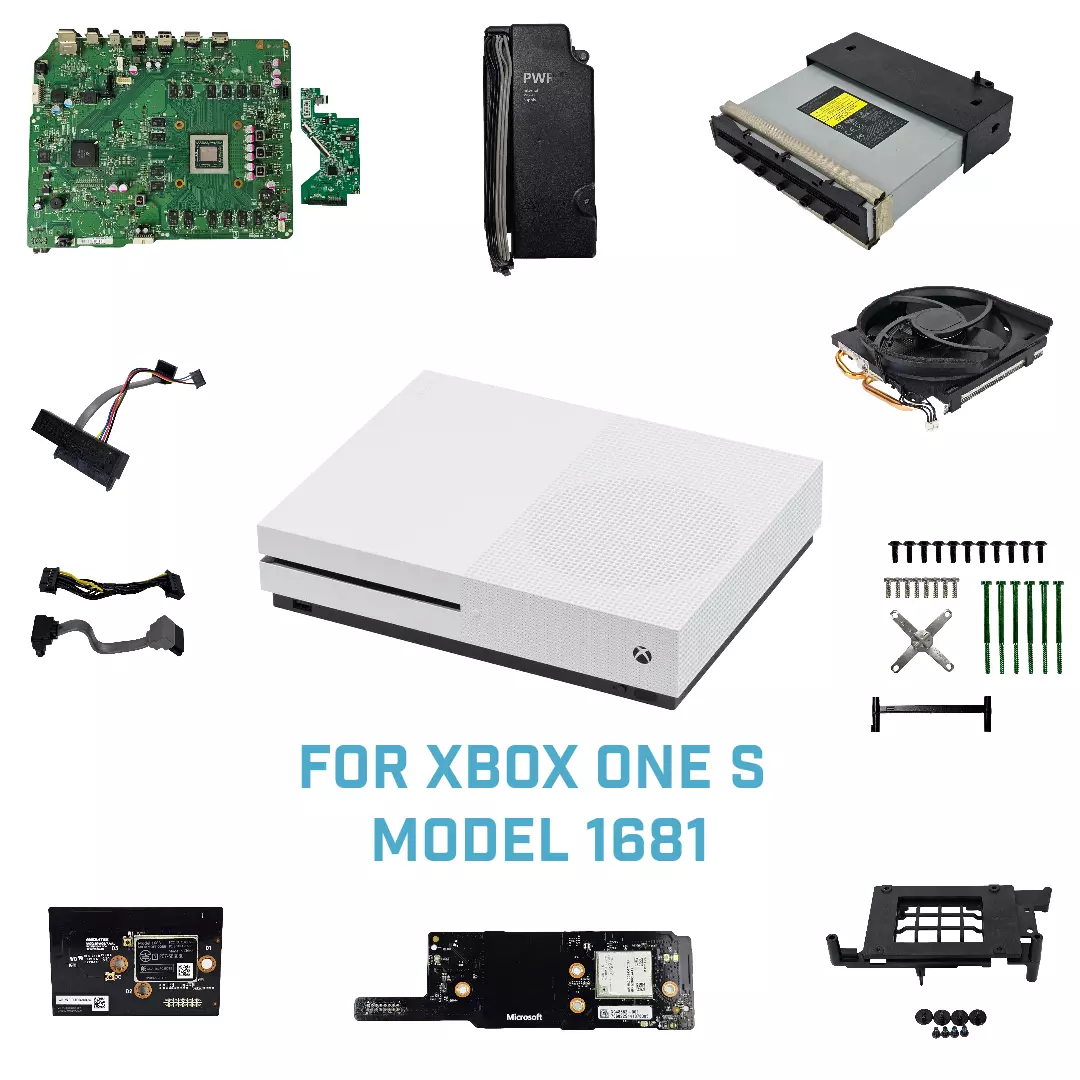 Microsoft Xbox One S Replacement Parts - Genuine OEM Spare Parts Model 1681 Microsoft Xbox One S Replacement Parts - Genuine OEM Spare Parts Model 1681