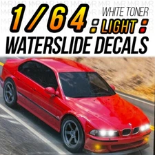 1/64 Scale '01 BMW M5 E39 Head Tail Light WaterSlide Decals for Hot