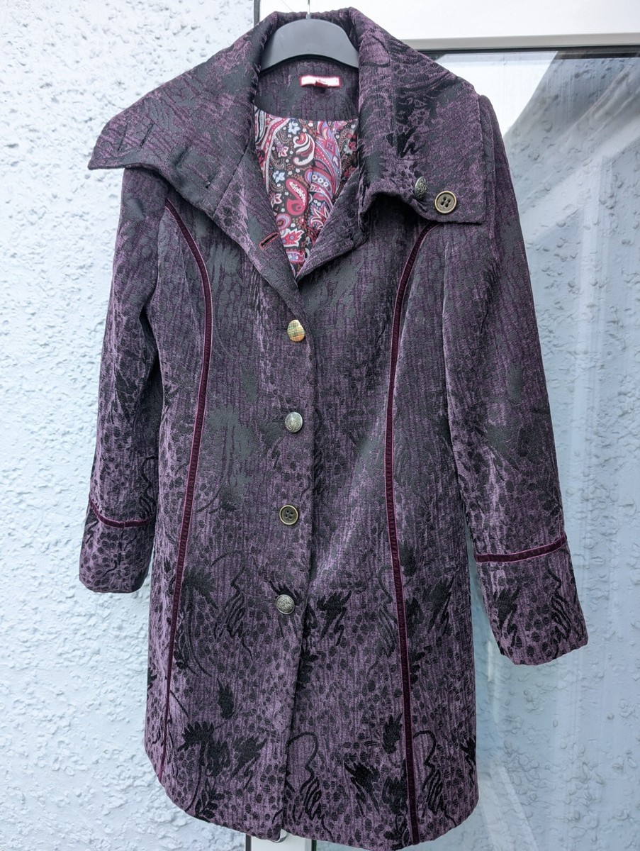 Joe Browns Tapestry Coat Joe Browns Ladies Jacquard Coat Purple
