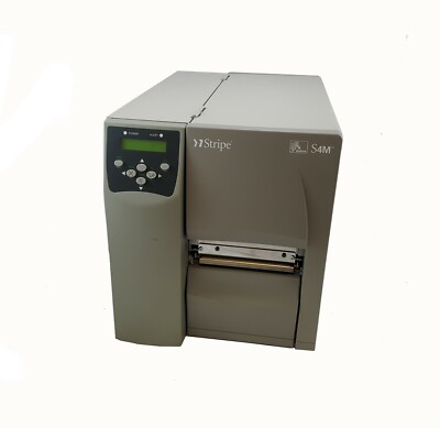 Zebra Stripe S4m 100 240v Thermal Barcode Serial Label Printer S4m00 