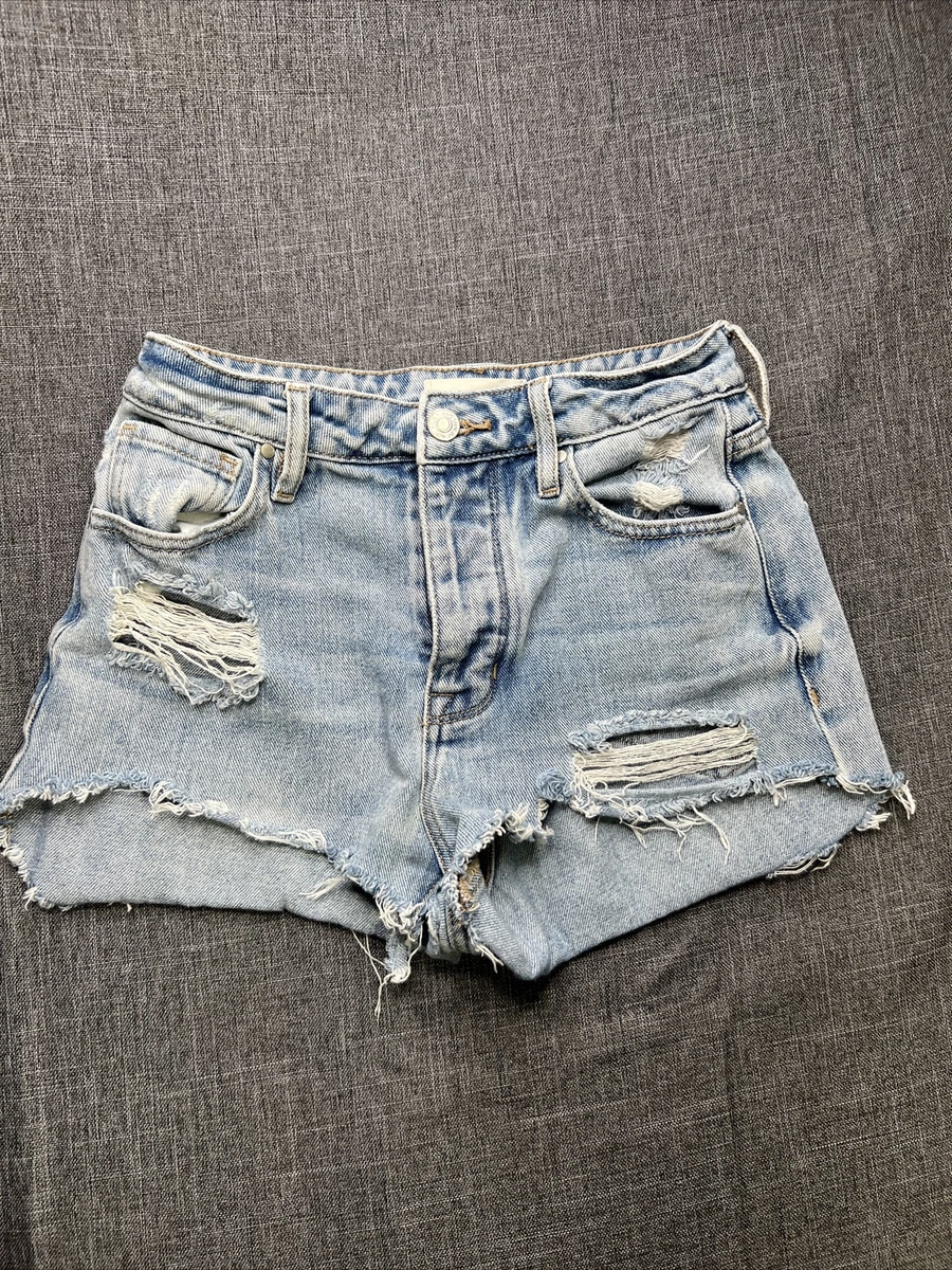 PacSun Gray Denim Mom Shorts