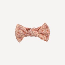 NWT Kate Quinn Large Bow Elastic Bow Headband Berry Tile Pink Organic Cotton L