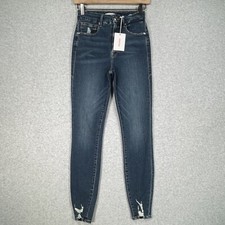 Good American Jeans Good Waist Womens 4/27 Stretch Dark Wash Mid Rise Denim