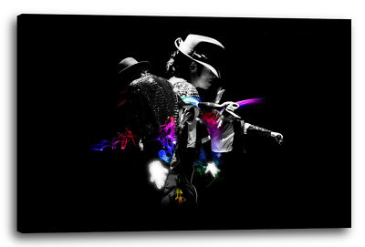 Lein-Wand-Bild: Michael Jackson Pop-Legende Kult-Grafik Musik-Star King