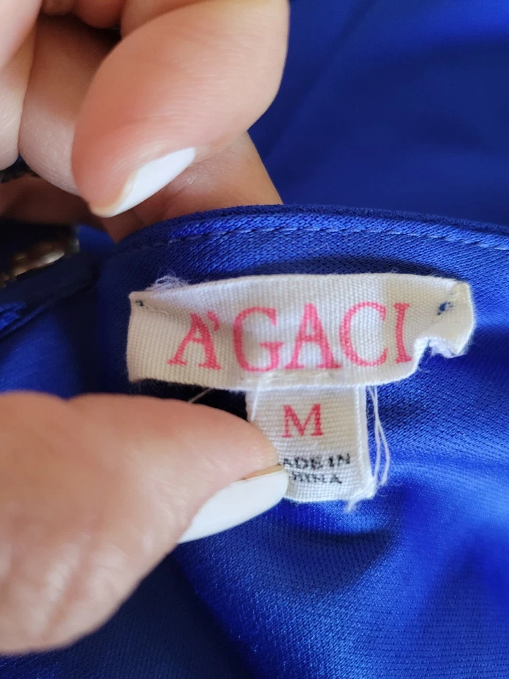 A'GACI 皇家蓝色 Sleveless 夏季性感连身裤 M 码 — 第 2/4 张图片