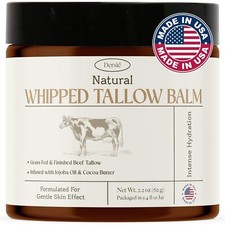 Beef Tallow for Skin, 100 Grass Fed Whipped Tallow with Jojoba Oil, USA Made