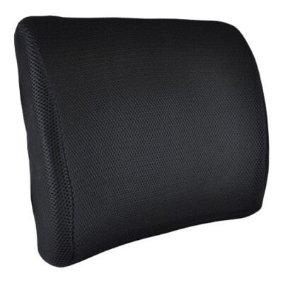 Blue Jay BJ105110 Black Memory Foam Lumbar Cushion With Straps for Back Pain
