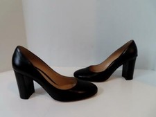 Gianvito Rossi Black Leather Gilda Round Toe Pumps/Heels/Shoe EUR 39/US 8.5