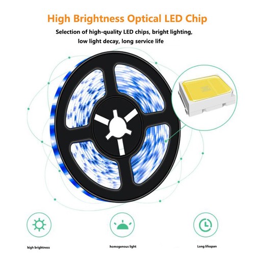 SMD 2835 USB Powered LED Strip Light Bar 0.5/1~5M 5V TV Backlight Tape Lamp Home - Picture 5 of 12