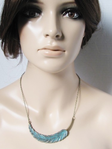 Feather Necklace Feather Jewelry Boho Chic Jewelry Leaf Necklace Leaf Jewelry Bo - Picture 2 of 5