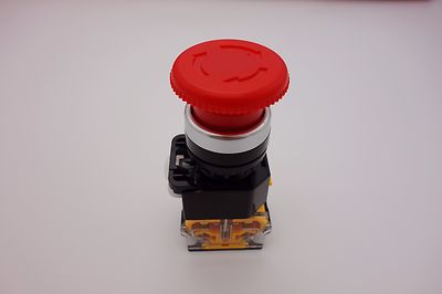 1PC 22mm Twist Release Emergency Stop Mushroom 35mm Head Push Button Switch LA38