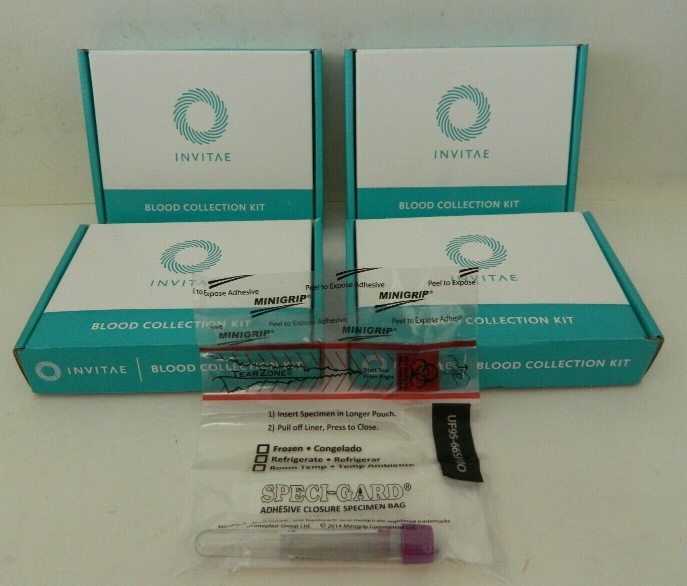 Lot of 4 INVITAE Medical Blood Collection Kit Tube 378788 eBay