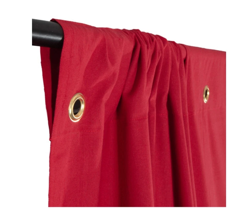 Fondo de muselina maciza de impacto (10 x 12', rojo rubí) Foto 3 de 3
